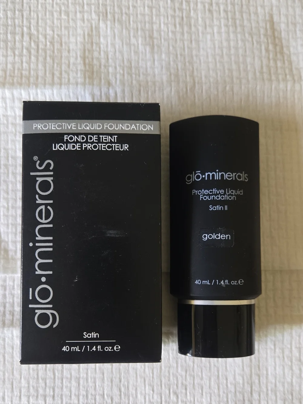 Gl9 Skin Beauty (Glo Minerals) Protective Liquid Foundation Satin II - Golden